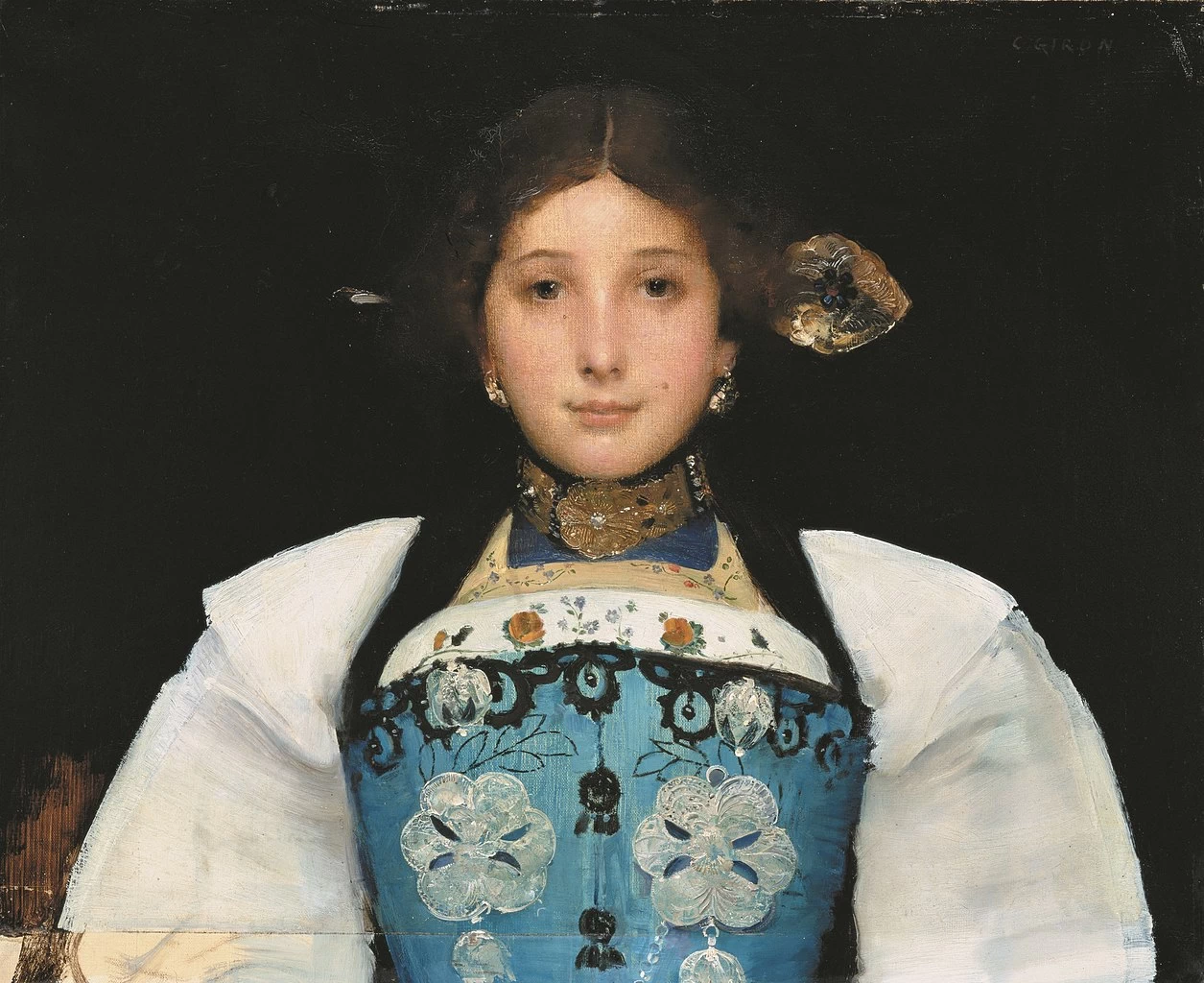 Charles Giron - Fanciulla di Untervaldo, Collezione del Museo di Belle Arti di La Chaux, de, Fonds